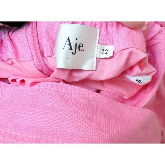 Aje Barbie Pink Clara Tie Back Mini Dress Size AUS 12/US 8 - Picture 6 of 6